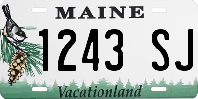 ME license plate 1243SJ