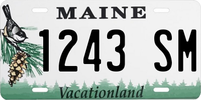 ME license plate 1243SM