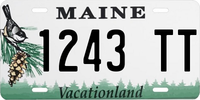 ME license plate 1243TT