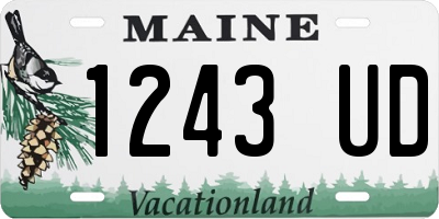 ME license plate 1243UD