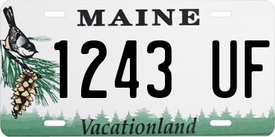 ME license plate 1243UF