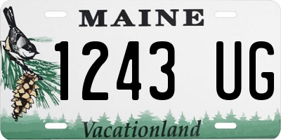 ME license plate 1243UG