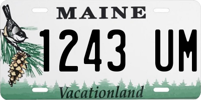 ME license plate 1243UM