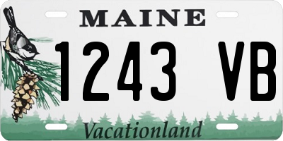 ME license plate 1243VB