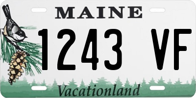 ME license plate 1243VF