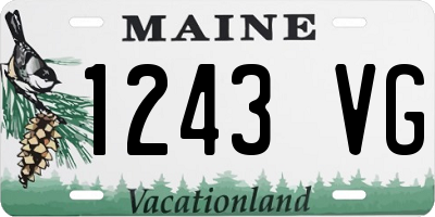 ME license plate 1243VG