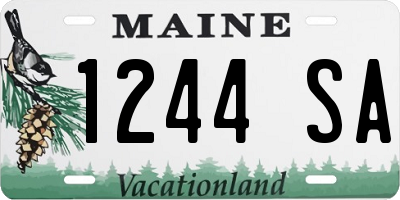 ME license plate 1244SA