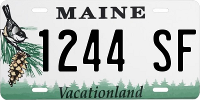 ME license plate 1244SF