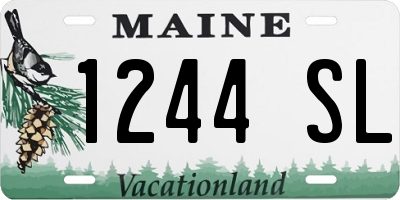 ME license plate 1244SL