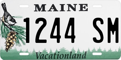 ME license plate 1244SM