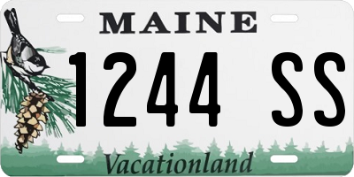 ME license plate 1244SS