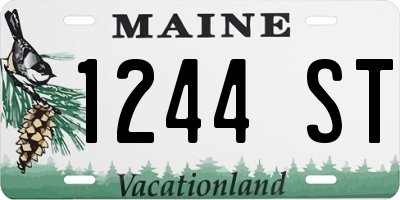 ME license plate 1244ST
