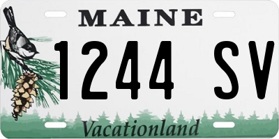 ME license plate 1244SV