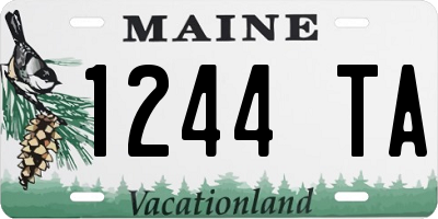 ME license plate 1244TA