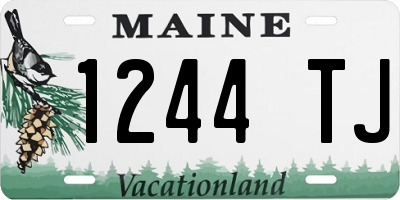 ME license plate 1244TJ