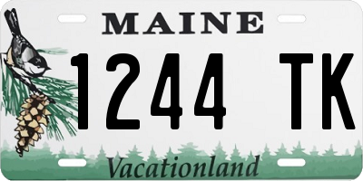 ME license plate 1244TK