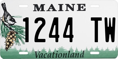 ME license plate 1244TW