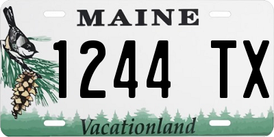 ME license plate 1244TX