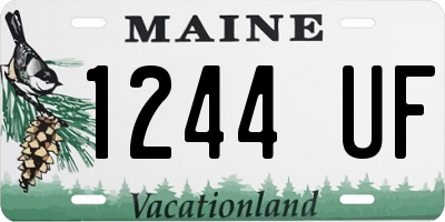 ME license plate 1244UF