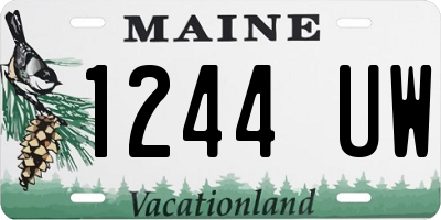 ME license plate 1244UW