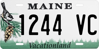 ME license plate 1244VC