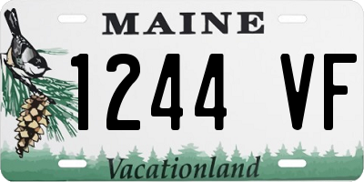 ME license plate 1244VF