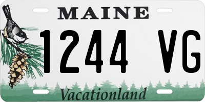 ME license plate 1244VG