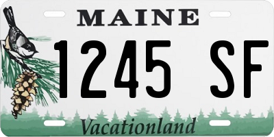 ME license plate 1245SF
