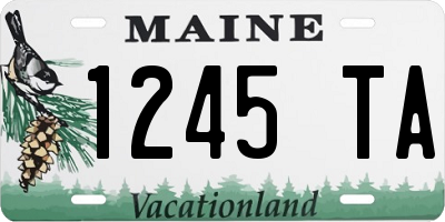 ME license plate 1245TA