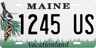 ME license plate 1245US