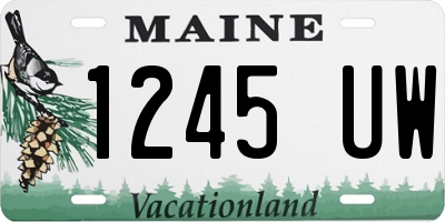 ME license plate 1245UW