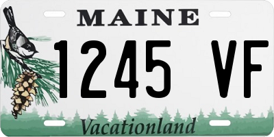 ME license plate 1245VF