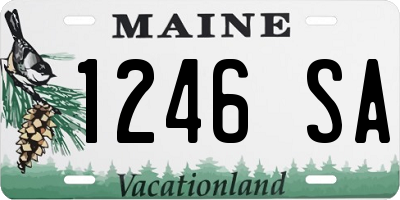 ME license plate 1246SA