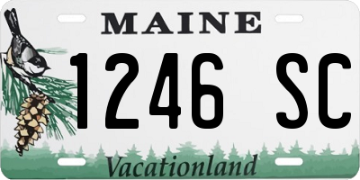 ME license plate 1246SC