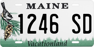 ME license plate 1246SD