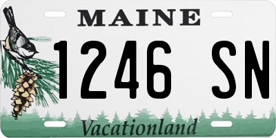 ME license plate 1246SN