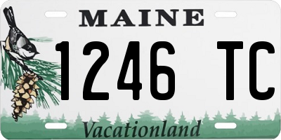 ME license plate 1246TC