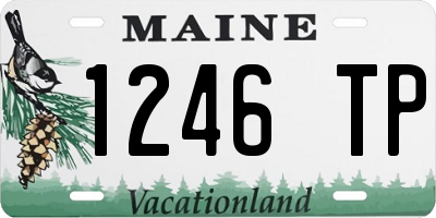 ME license plate 1246TP
