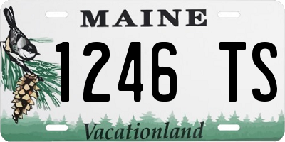 ME license plate 1246TS