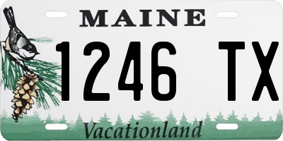 ME license plate 1246TX