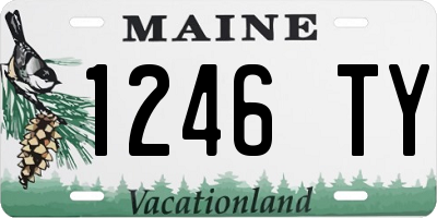 ME license plate 1246TY
