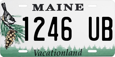 ME license plate 1246UB