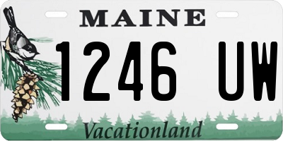 ME license plate 1246UW