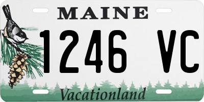 ME license plate 1246VC