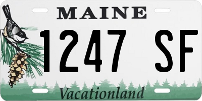 ME license plate 1247SF