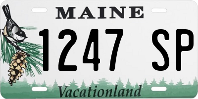 ME license plate 1247SP