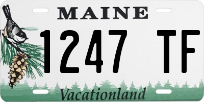 ME license plate 1247TF
