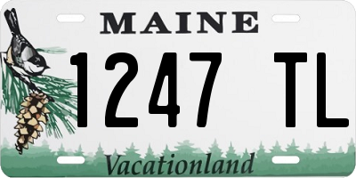ME license plate 1247TL
