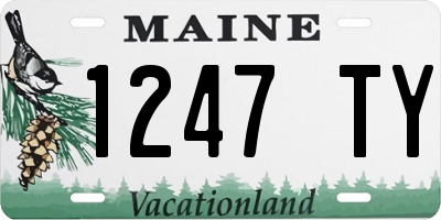 ME license plate 1247TY