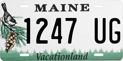 ME license plate 1247UG